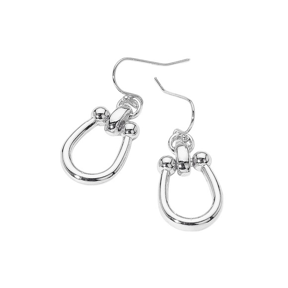 Silver Equestrian Hardware Earrings - Picture 1 of 2